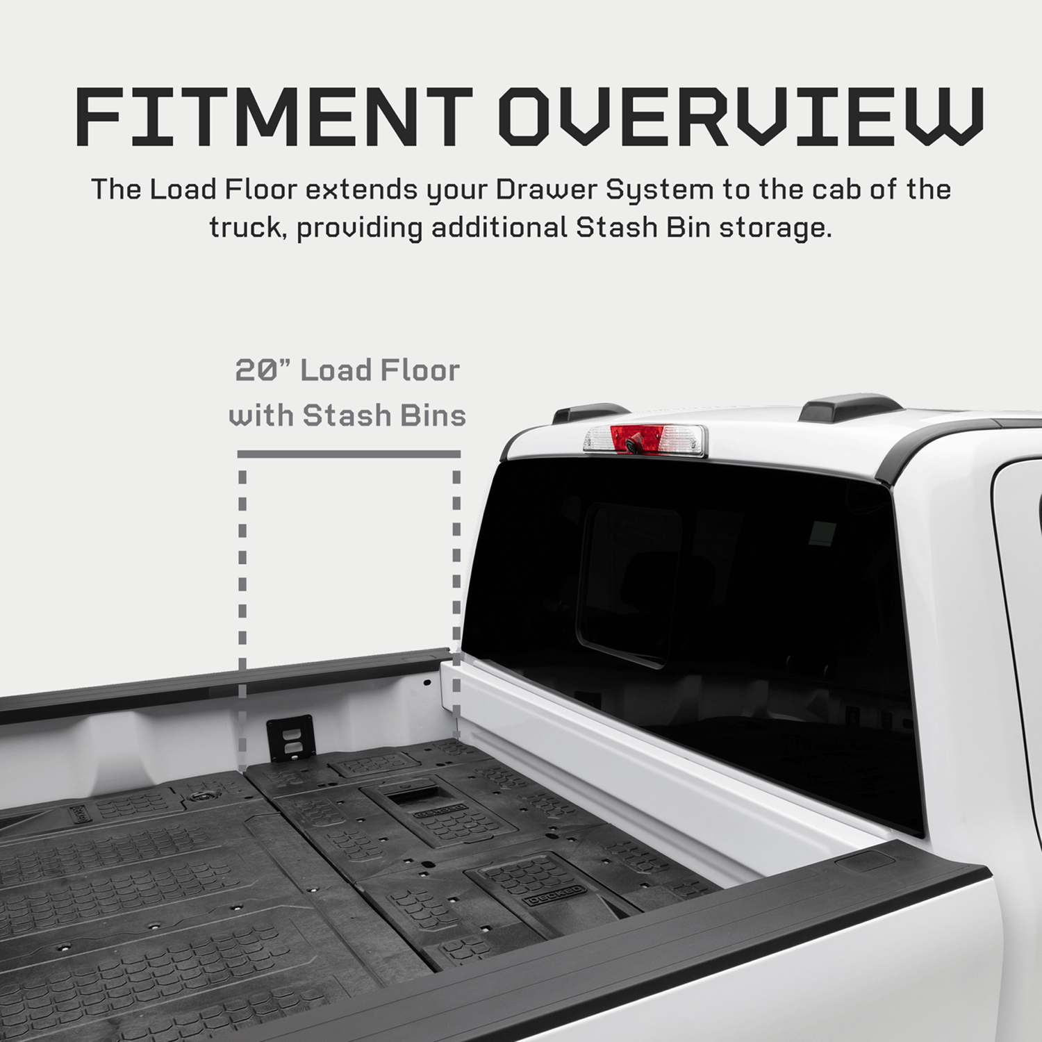 [XF6LF, XF7LF, XG10LF, XG5LF, XG9LF, XR5LF, XS4LF, XS5LF] Drawer System and the 8' Load Floor duo that spans a full 8' bed length.