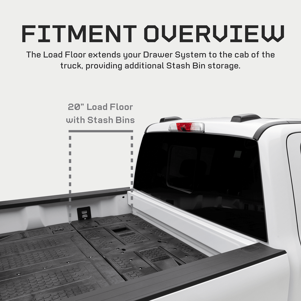 [XF6LF, XF7LF, XG10LF, XG5LF, XG9LF, XR5LF, XS4LF, XS5LF] Drawer System and the 8' Load Floor duo that spans a full 8' bed length.