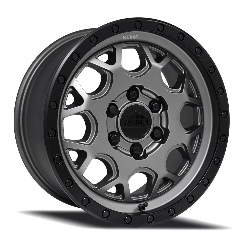 Reika R45 Marauder wheel in Gunmetal Grey / Satin Black Ring