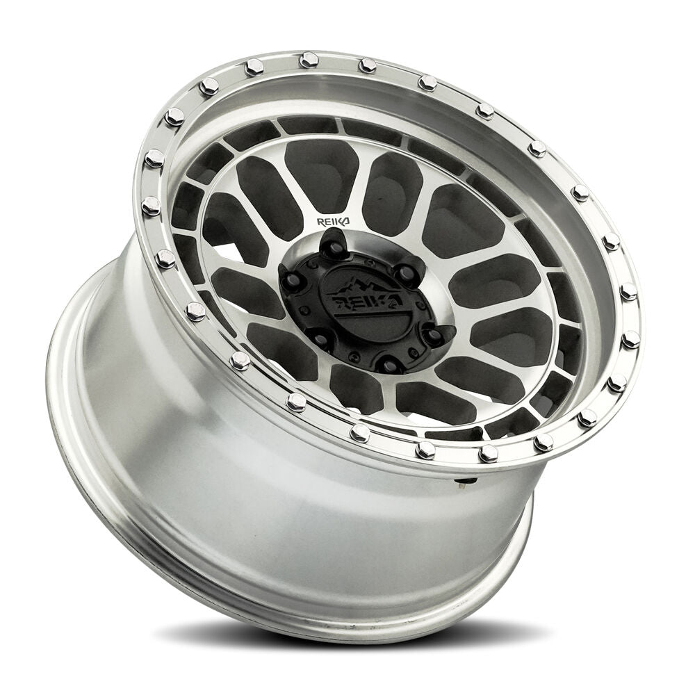 Reika R35 Rambler wheel in Machined Clear – lay-down view