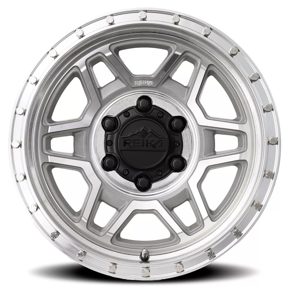 Reika R40 Trooper wheel in Machined Clear – face view