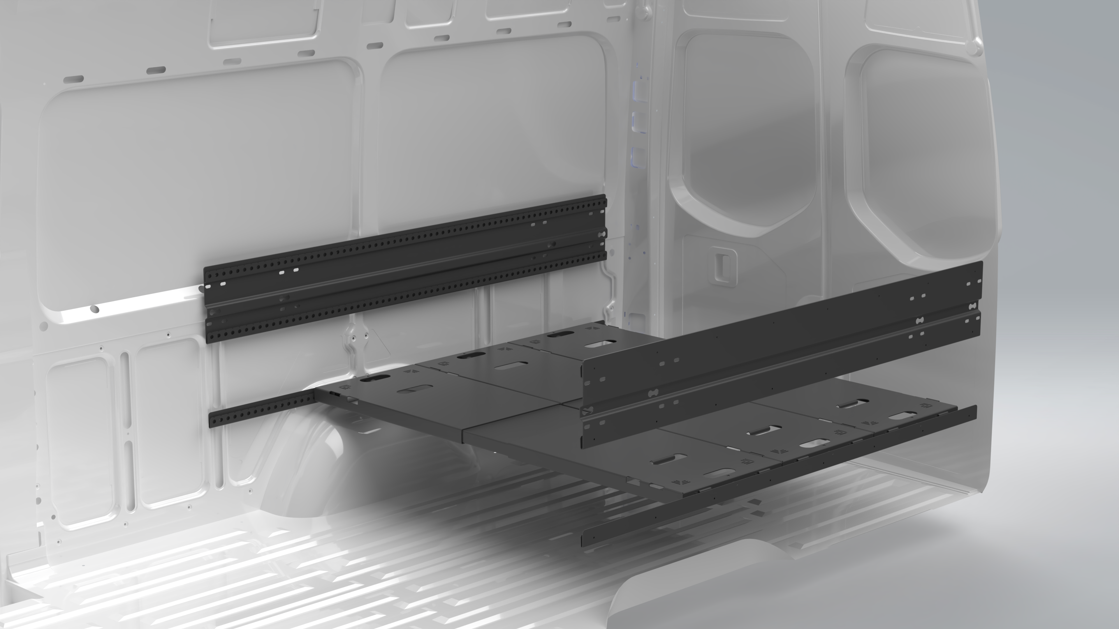 Van Wife Components 3 Panel Modular Bed System – Adjustable Van Bed & Multi-Use Platform