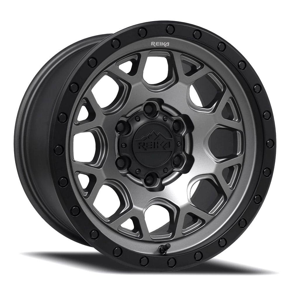 Reika R45 Marauder wheel in Gunmetal Grey / Satin Black Ring