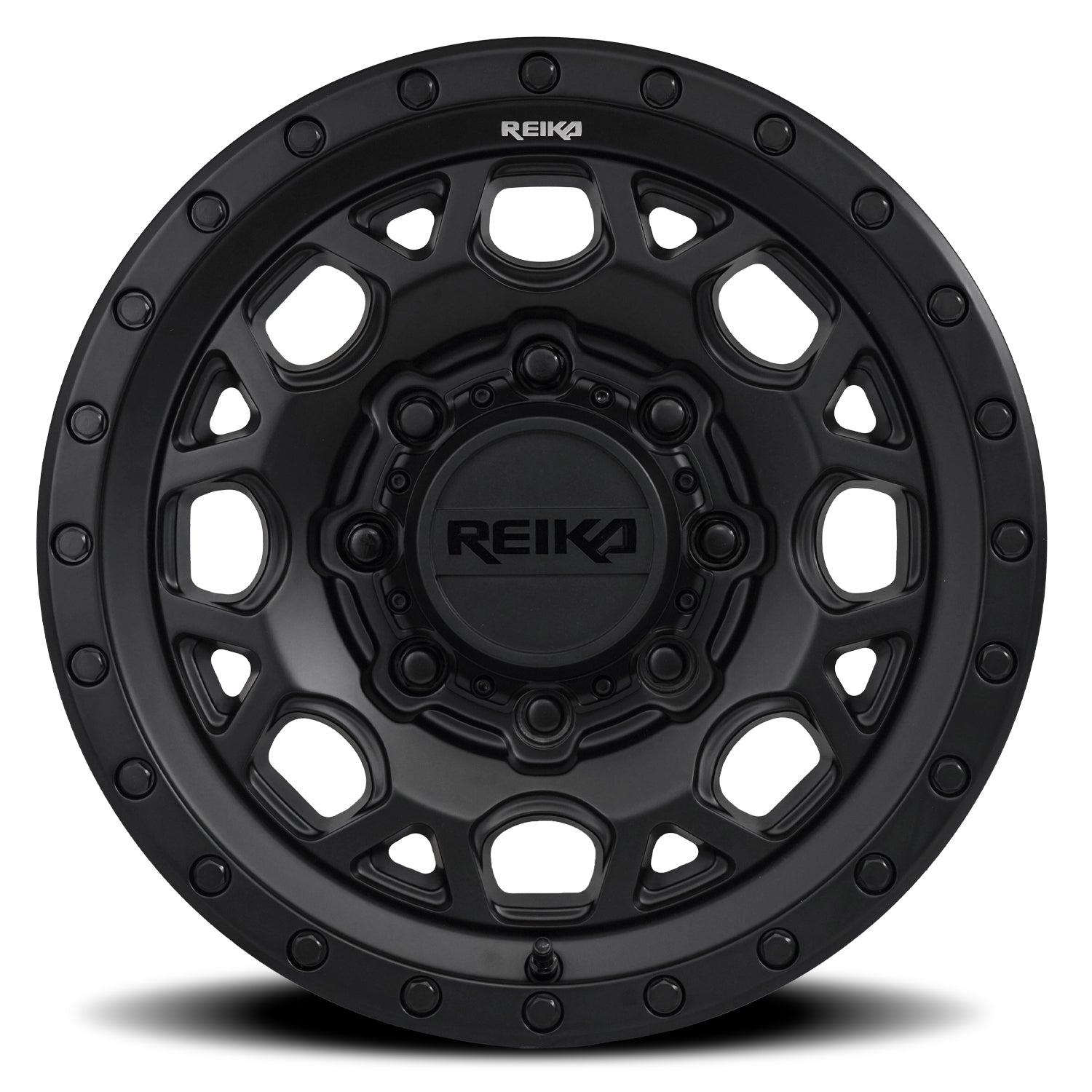 Reika R45 Marauder wheel in Satin Black – face view