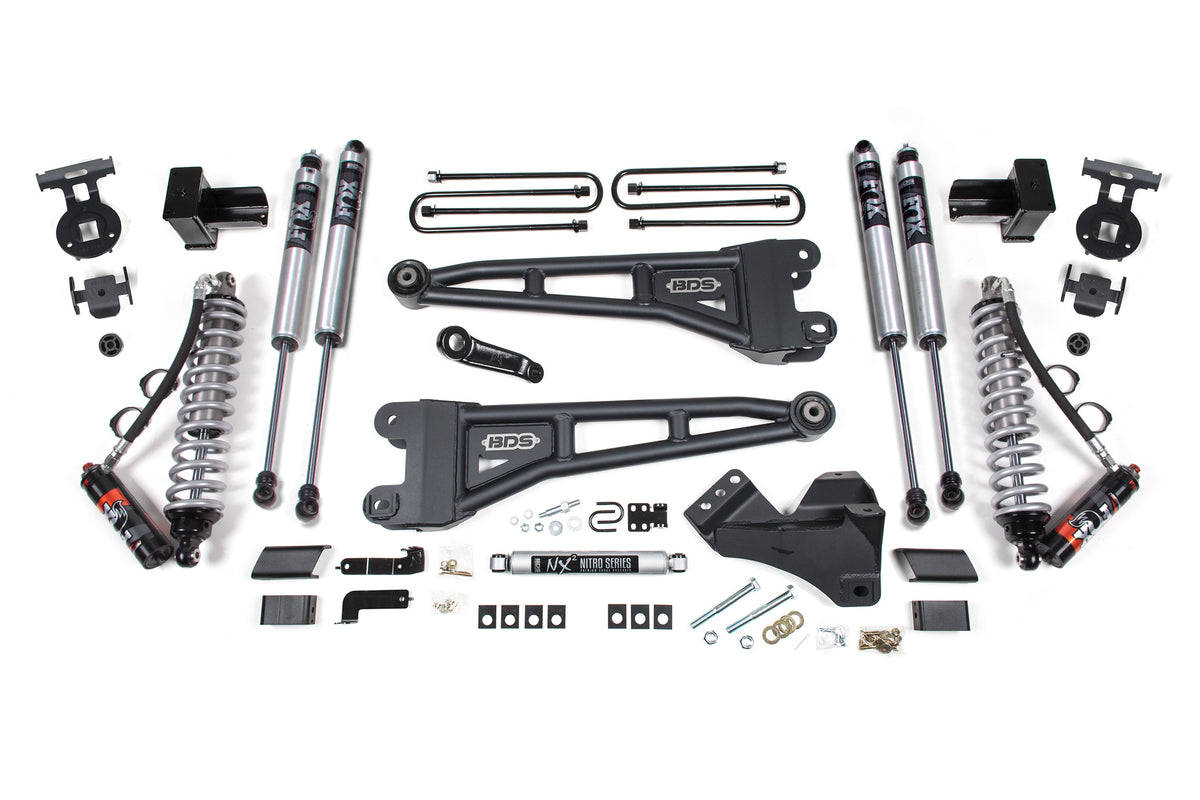 BDS 5 Inch Radius Arm Lift Kit w/ FOX 2.5 Performance Elite Coilovers Ford F-250 & F-350 Super Duty 4WD Diesel (2023–2026)