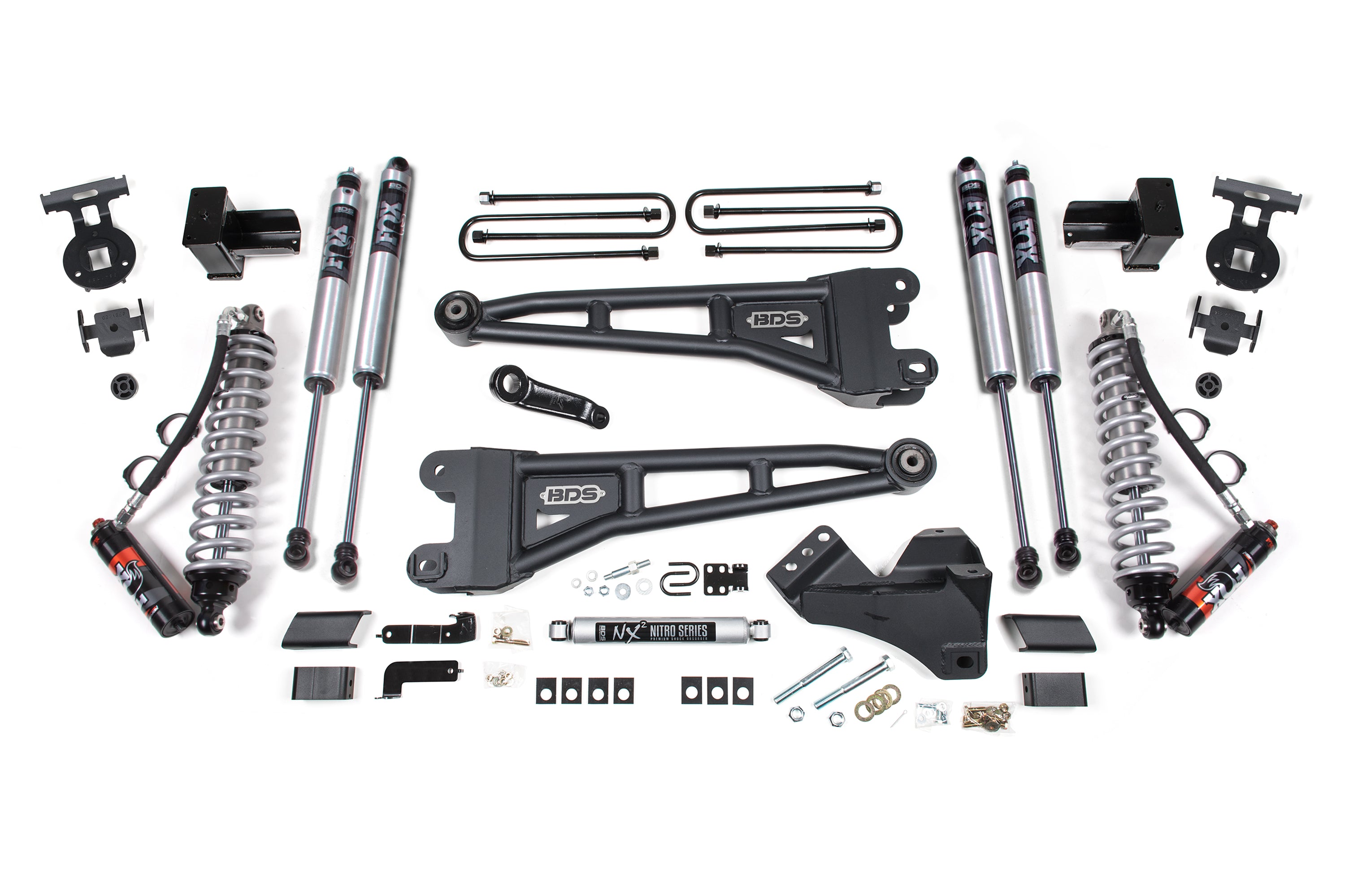 5 Inch Lift Kit w/ Radius Arm | FOX 2.5 Performance Elite Coilover | Ford F250/F350 Super Duty (23-26) 4WD | Diesel - Leaf Springs / FOX 2.5 Performance Elite