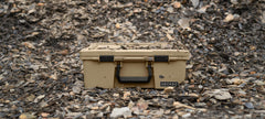 [A0020-HRAK-TAN] @expanded The Desert Tan Halfrack 32 front view in shale