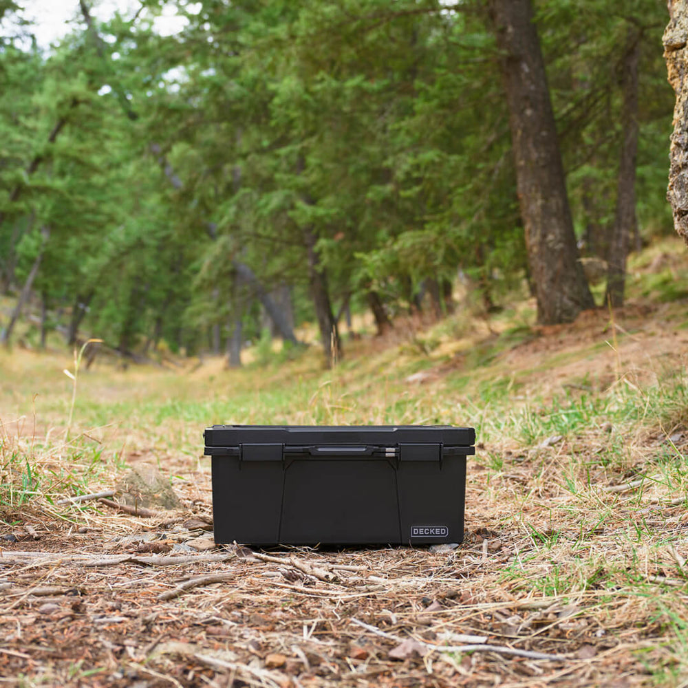 [A0010-SIXR-BLK] Black sixer sitting on the ground outside