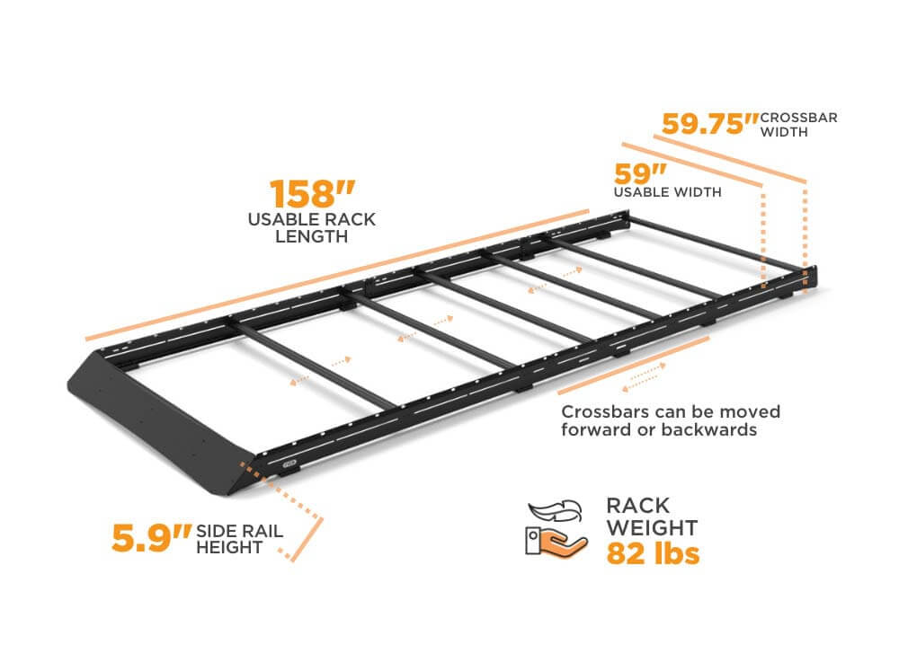 ProMaster Van Low Pro Roof Rack | 159" High Roof Extended