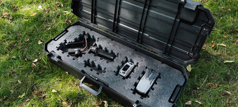 @expanded [A0030-MMAN-BLK] Camera equipment neatly tucked into the Honcho PuzzleFoam.