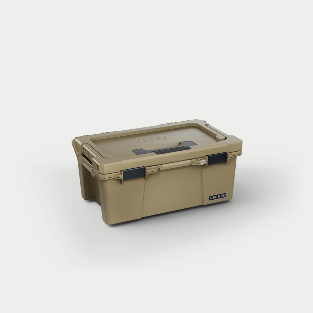 [A0010-SIXR-TAN] Side angle view of the Desert Tan Sixer 16