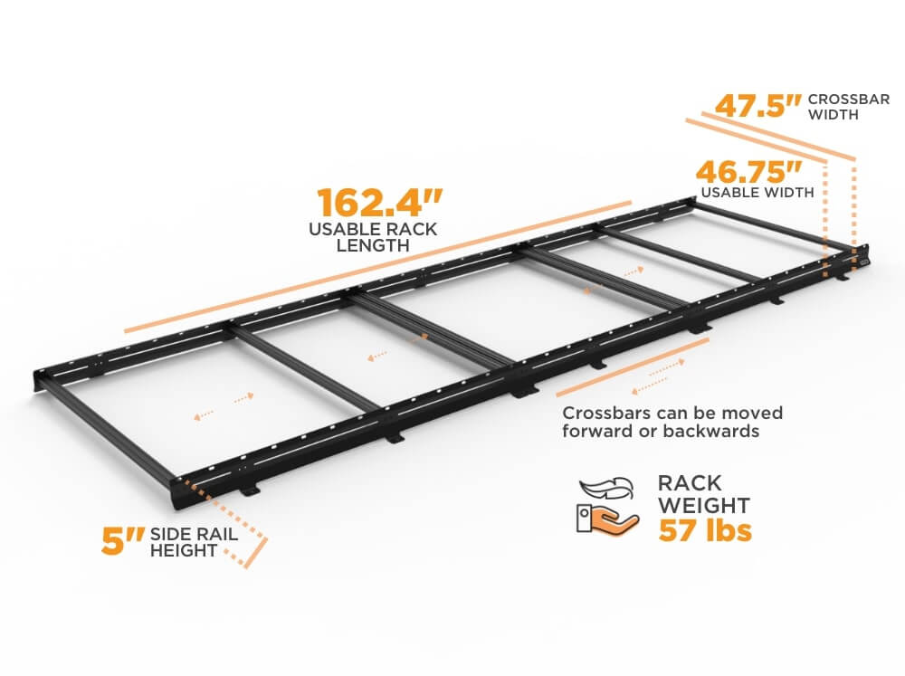 Sprinter Van Low Pro Roof Rack | 170" Wheelbase