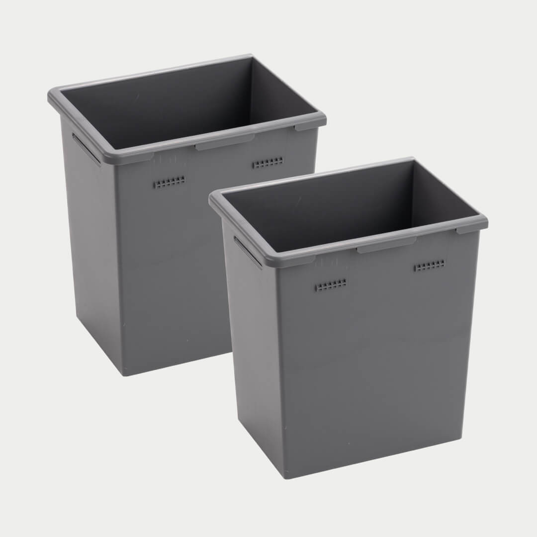 [A0085-DSBN-GRY] Set of two deep Stash Bins